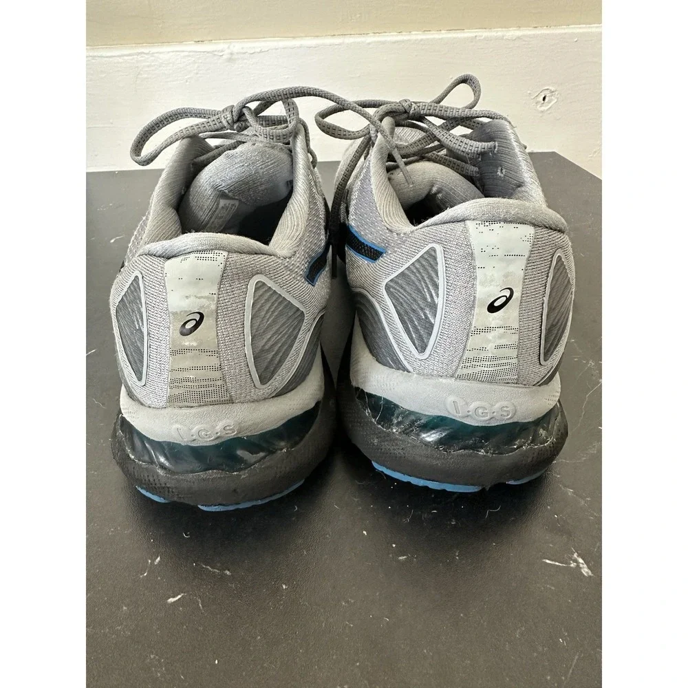 Asics Gel-Nimbus 23 1011B004 Gray Blue Men's US 12.5 Running Shoes Jog Sneakers - Picture 7 of 11